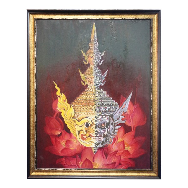 Oil Painting Frame-กรอบรูปภาพสีน้ำมัน-ภาพสีน้ำมัน-Custom Framing-Oil Painting